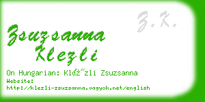 zsuzsanna klezli business card